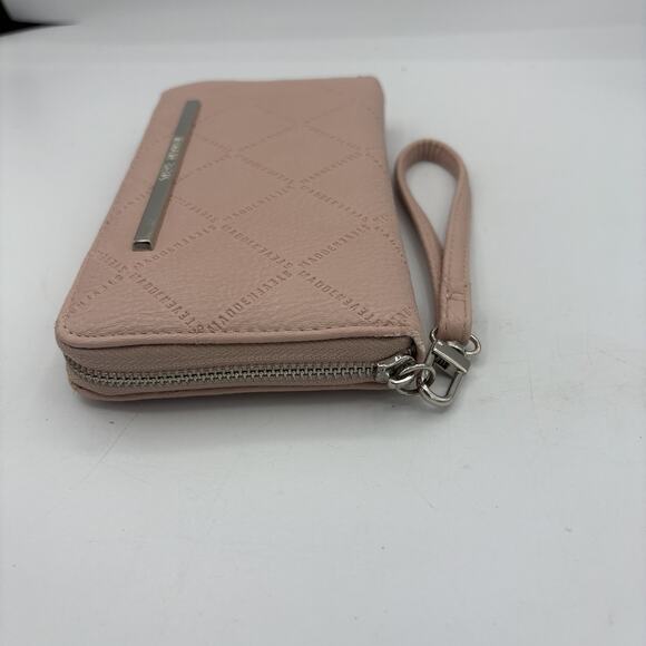 Steve Madden Wallet Womens Zip Around Wristlet Pink Clutch Purse - Picture 7 of 10